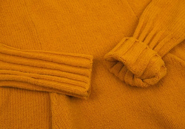 ヨウジヤマモト ファムYohji Yamamoto FEMMEウールハイネックスーパーロングニットワンピース マスタードM K-98582_007