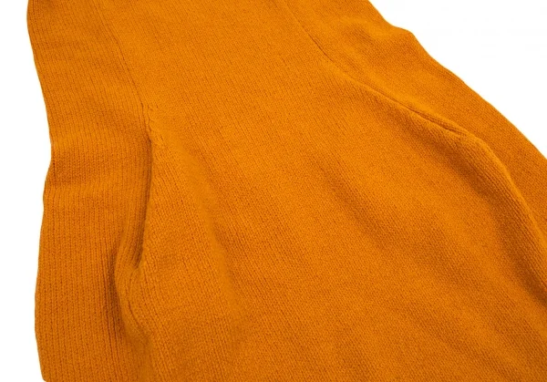 ヨウジヤマモト ファムYohji Yamamoto FEMMEウールハイネックスーパーロングニットワンピース マスタードM K-98582_008