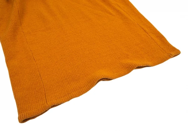 ヨウジヤマモト ファムYohji Yamamoto FEMMEウールハイネックスーパーロングニットワンピース マスタードM K-98582_010