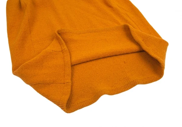 ヨウジヤマモト ファムYohji Yamamoto FEMMEウールハイネックスーパーロングニットワンピース マスタードM K-98582_011