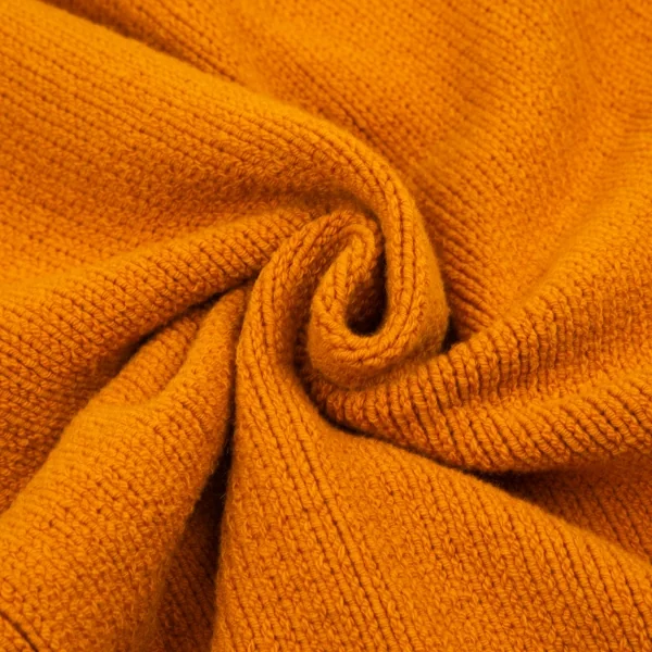 ヨウジヤマモト ファムYohji Yamamoto FEMMEウールハイネックスーパーロングニットワンピース マスタードM K-98582_013