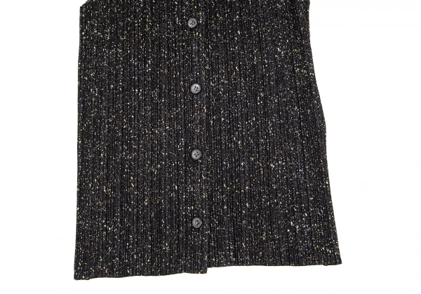 プリーツプリーズPLEATS PLEASE スプラッシュプリントプリーツベスト 黒他4 K-98594_006