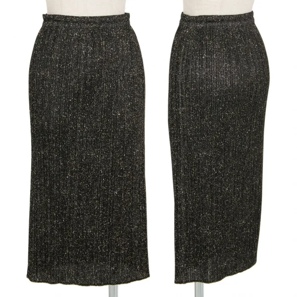 プリーツプリーズPLEATS PLEASE スプラッシュプリントプリーツスカート 黒他3 K-98595_001