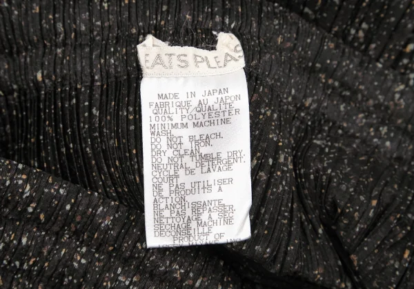 プリーツプリーズPLEATS PLEASE スプラッシュプリントプリーツスカート 黒他3 K-98595_012