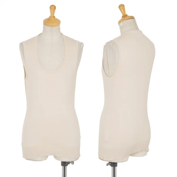 ジョンスメドレーJOHN SMEDLEY コットンニットタンクトップ ライトベージュ2 K-98605_001