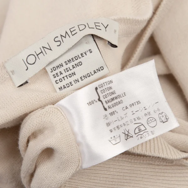 ジョンスメドレーJOHN SMEDLEY コットンニットタンクトップ ライトベージュ2 K-98605_009