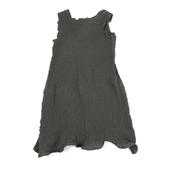 イッセイミヤケ ミーISSEY MIYAKE me カリフラワーフックデザインロングベスト 緑F K-98631_012