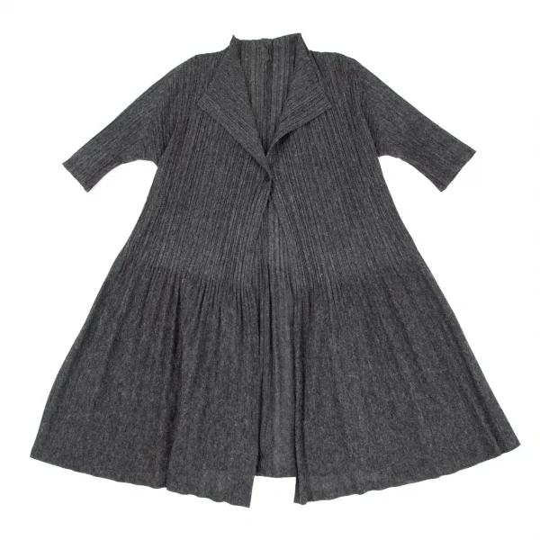 PLEATS PLEASE Linen Pleats Flare Cardigan K-98639_002