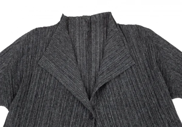 PLEATS PLEASE Linen Pleats Flare Cardigan K-98639_003