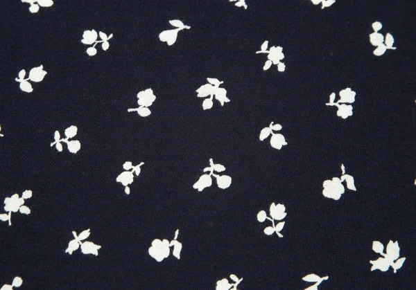 コムコム コムデギャルソンCOMME des GARCONS花柄ノースリーブカットワンピース 紺M K-98652_010