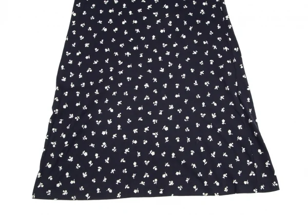 コムコム コムデギャルソンCOMME des GARCONS花柄ノースリーブカットワンピース 紺M K-98652_006