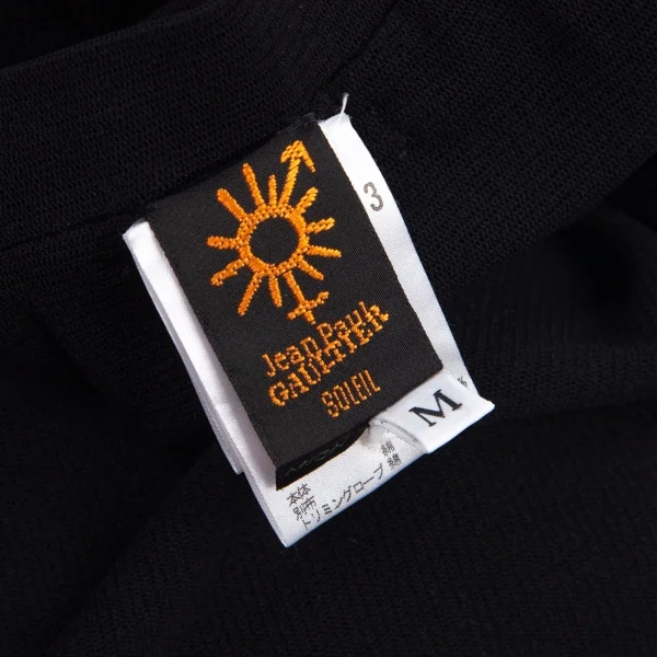 ジャンポールゴルチエ ソレイユJean Paul GAULTIER SOLEIL 前編み込みデザインパワーネットスカート 黒M K-98661_018