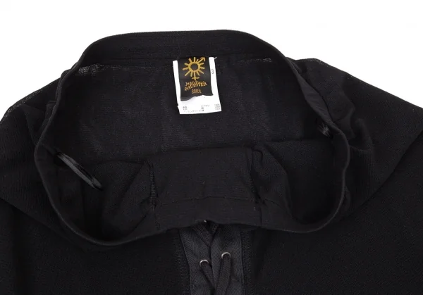ジャンポールゴルチエ ソレイユJean Paul GAULTIER SOLEIL 前編み込みデザインパワーネットスカート 黒M K-98661_005