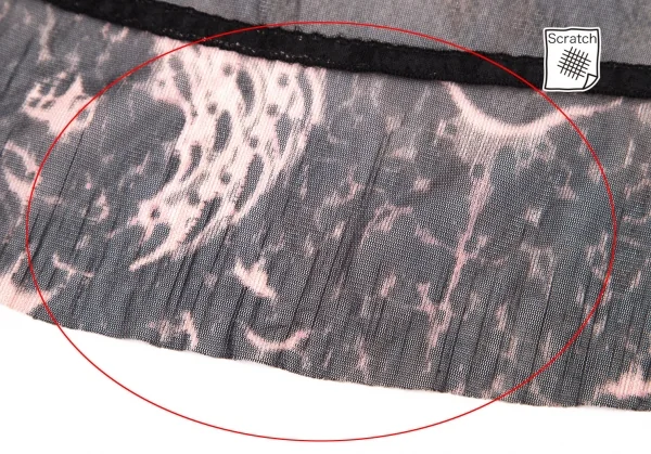 ジャンポールゴルチエJean Paul GAULTIER グラフィックプリントパワーネットロングスカート 黒オフ40 K-98667_011