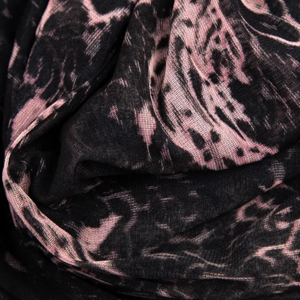 ジャンポールゴルチエJean Paul GAULTIER グラフィックプリントパワーネットロングスカート 黒オフ40 K-98667_015