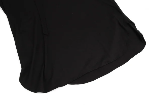 ワイズY's リブ地切替ドルマンラウンドカットソー 黒2 K-98675_011