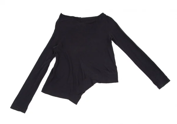 ワイズY's ドレープネック変形カットソー 濃紺2 K-98677_002