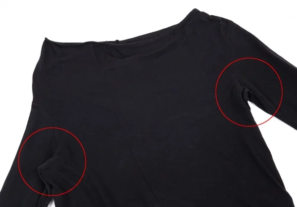 ワイズY's ドレープネック変形カットソー 濃紺2 K-98677_003