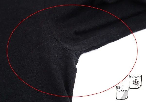 ワイズY's ドレープネック変形カットソー 濃紺2 K-98677_005