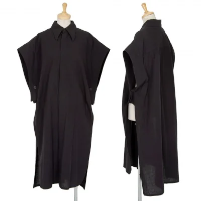 タケシコウサカバイ ワイズ ピンクレーベルTAKESHI KOSAKA by Y's Pink Label 袖ワイドデザインスリットロングノースリーブワンピース