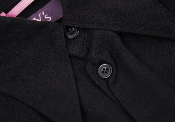 タケシコウサカバイ ワイズ ピンクレーベルTAKESHI KOSAKA by Y's Pink Label 袖ワイドデザインスリットロングノースリーブワンピース 黒2 K-98685_006