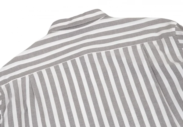 ワイズフォーメンY's for men コットンストライプ切替シャツ 白グレーM位 K-98699_012