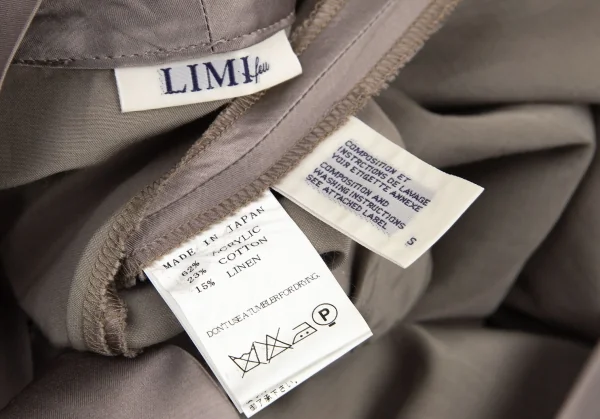 リミフゥLIMI feu サテンビッグシルエットプルオーバー グレーベージュS K-98743_013