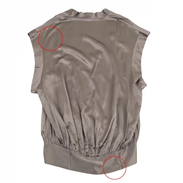 リミフゥLIMI feu サテンビッグシルエットプルオーバー グレーベージュS K-98743_009