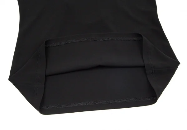 ジャンポールゴルチエファムJean Paul GAULTIER FEMME フロントギャザーフェイクレイヤードプルオーバートップス 黒40 K-98766_010