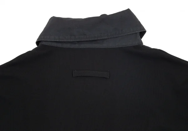 ジャンポールゴルチエファムJean Paul GAULTIER FEMME フロントギャザーフェイクレイヤードプルオーバートップス 黒40 K-98766_012