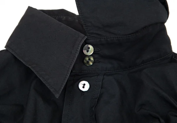 ジャンポールゴルチエファムJean Paul GAULTIER FEMME フロントギャザーフェイクレイヤードプルオーバートップス 黒40 K-98766_004