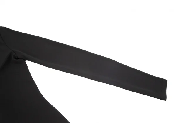 ジャンポールゴルチエファムJean Paul GAULTIER FEMME フロントギャザーフェイクレイヤードプルオーバートップス 黒40 K-98766_007