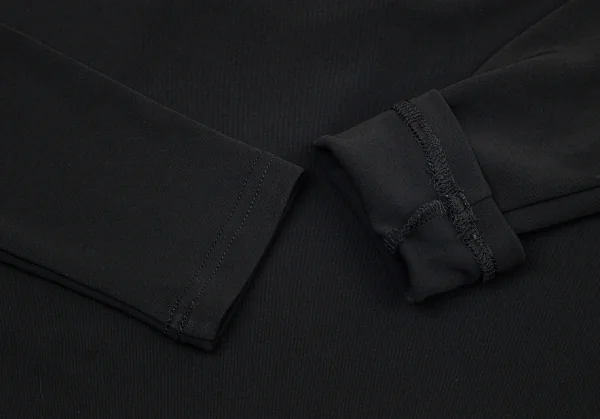 ジャンポールゴルチエファムJean Paul GAULTIER FEMME フロントギャザーフェイクレイヤードプルオーバートップス 黒40 K-98766_008