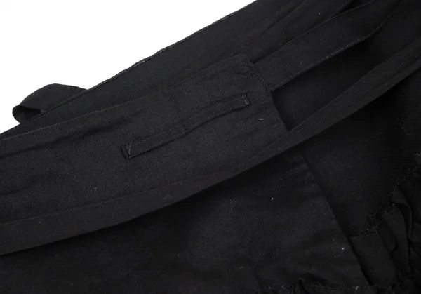 ジャンポールゴルチエファムJean Paul GAULTIER FEMME 断ち切りディアードラップミニスカート 黒40 K-98778_010