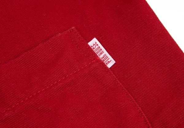 ピンクハウスPINK HOUSE ロゴプリントノーカラージャケット 赤L K-98797_013