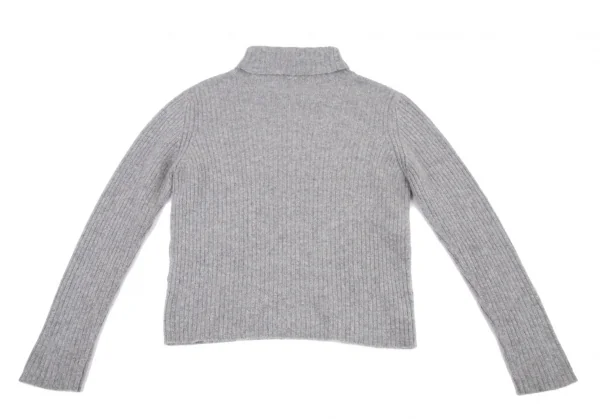 マドモアゼルノンノンMademoiselle NON NONウールアンゴラタートルネックリブニット グレーM K-98798_010