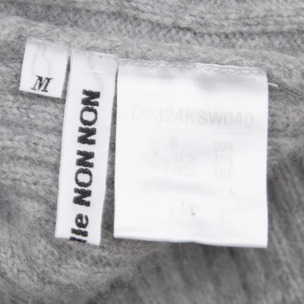 マドモアゼルノンノンMademoiselle NON NONウールアンゴラタートルネックリブニット グレーM K-98798_012