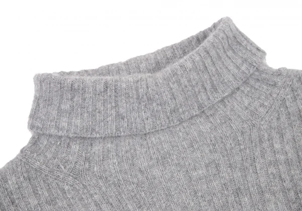 マドモアゼルノンノンMademoiselle NON NONウールアンゴラタートルネックリブニット グレーM K-98798_004