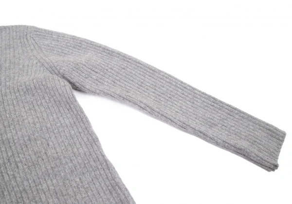 マドモアゼルノンノンMademoiselle NON NONウールアンゴラタートルネックリブニット グレーM K-98798_006