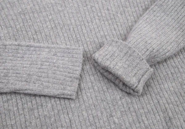 マドモアゼルノンノンMademoiselle NON NONウールアンゴラタートルネックリブニット グレーM K-98798_007