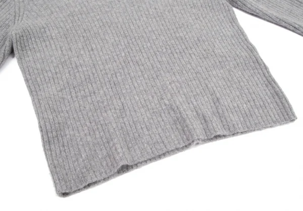 マドモアゼルノンノンMademoiselle NON NONウールアンゴラタートルネックリブニット グレーM K-98798_008