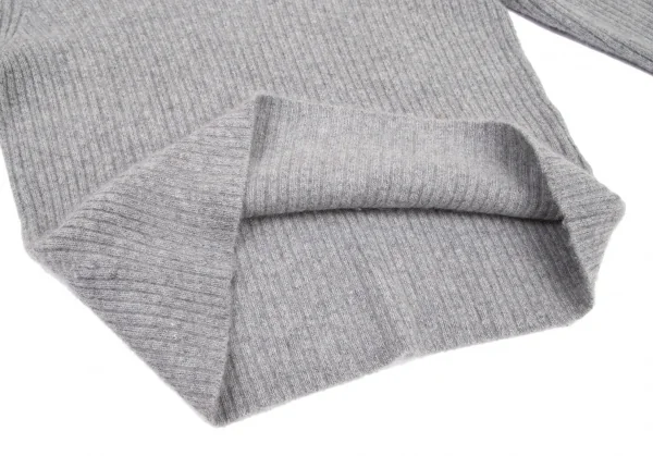 マドモアゼルノンノンMademoiselle NON NONウールアンゴラタートルネックリブニット グレーM K-98798_009