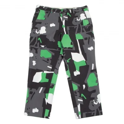 コムデギャルソン オムプリュスCOMME des GARCONS HOMME PLUS ポリ総柄プリントクロップドパンツ