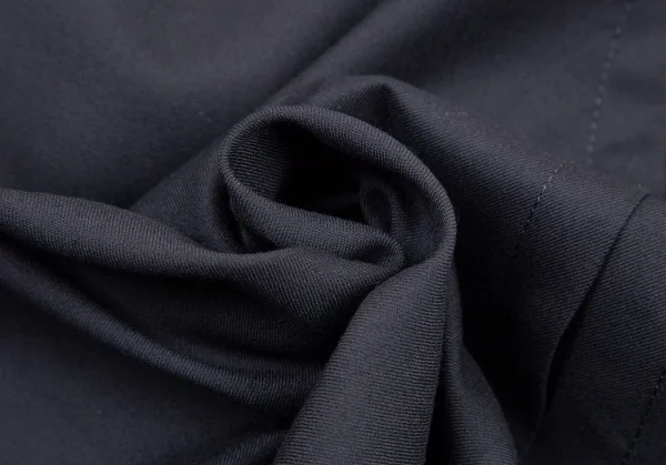 コムデギャルソン オムプリュスCOMME des GARCONS HOMME PLUS ウールギャバステッチプリーツラップスカート 紺XS K-98816_014