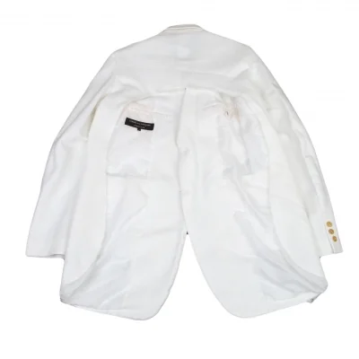 コムデギャルソン オムプリュスCOMME des GARCONS HOMME PLUS ポリ背中裁ち切り2Bジャケット