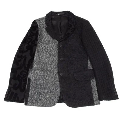 コムデギャルソン オムプリュスCOMME des GARCONS HOMME PLUS 異素材切替3Bジャケット