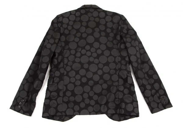 ブラックコムデギャルソンBLACK COMME des GARCONS ウォッシュ加工ドット4Bジャケット 黒L K-98836_011