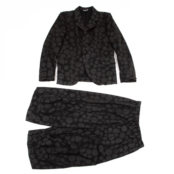 ブラックコムデギャルソンBLACK COMME des GARCONS ウォッシュ加工ドット4Bジャケット 黒L K-98836_014