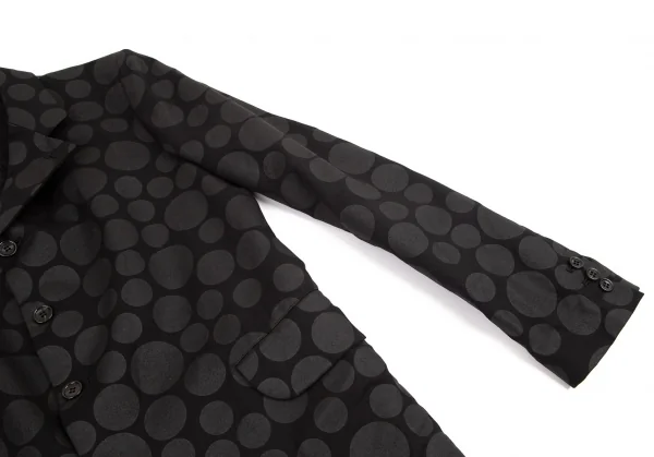 ブラックコムデギャルソンBLACK COMME des GARCONS ウォッシュ加工ドット4Bジャケット 黒L K-98836_006