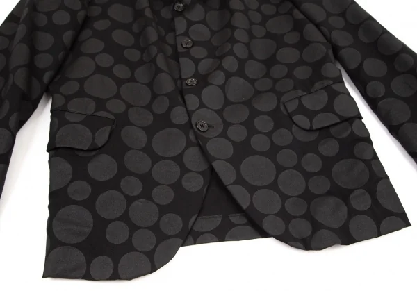 ブラックコムデギャルソンBLACK COMME des GARCONS ウォッシュ加工ドット4Bジャケット 黒L K-98836_008